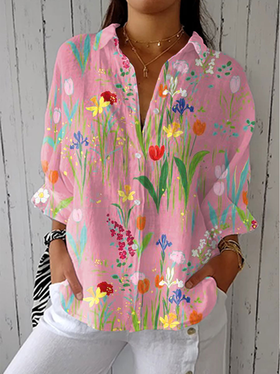 Lynda - Blossom Breeze Print Blouse