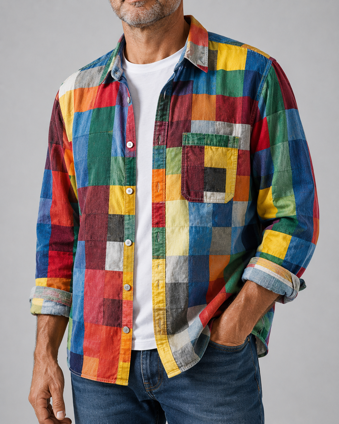 Jorvik Patchwork Print Blouse