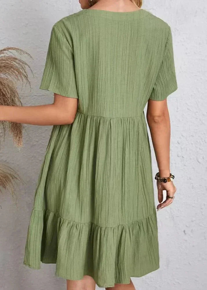 Enora - Elegant dress flattering for the belly