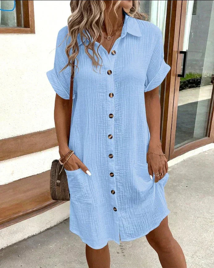 Beatrice | Button-Front Shirt Dress