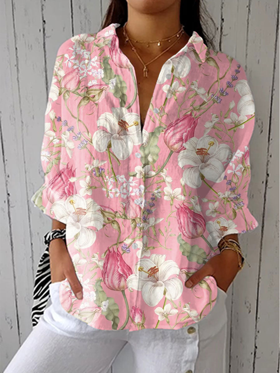 Anne – Chic Floral Print Blouse