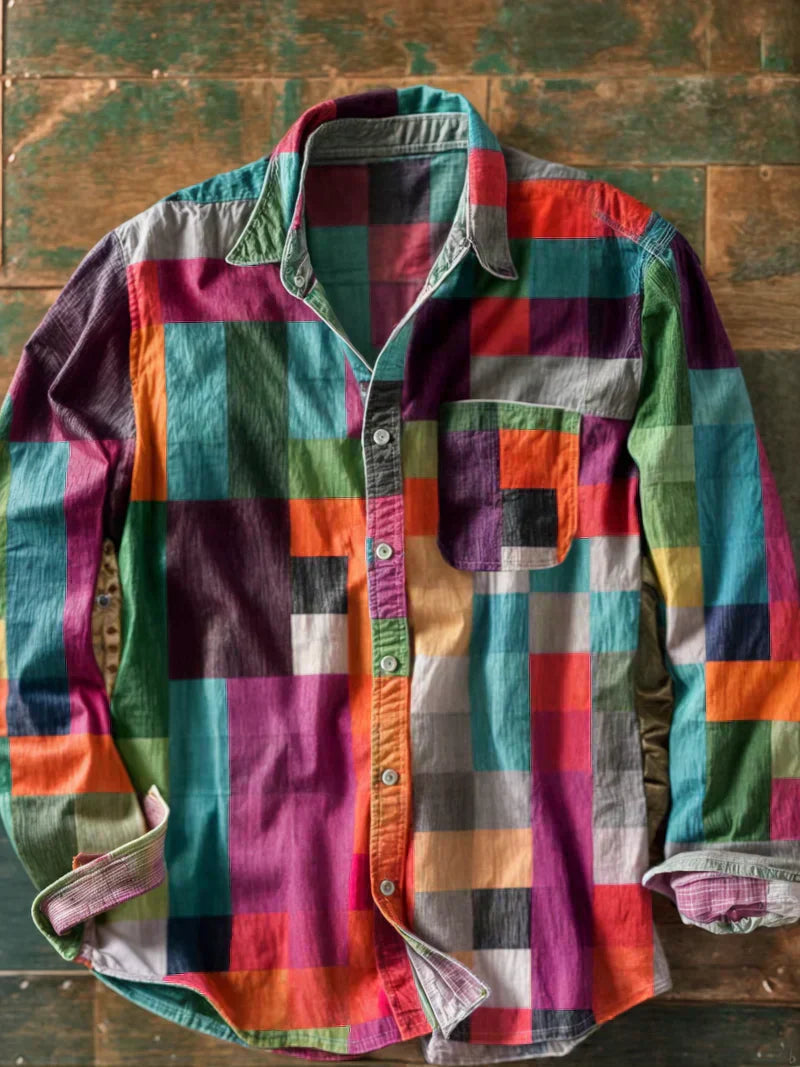 Jorvik Patchwork Print Blouse