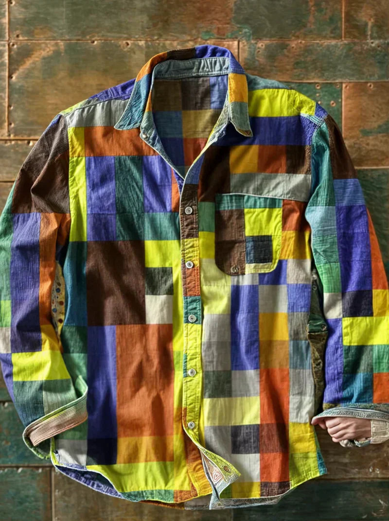 Jorvik Patchwork Print Blouse