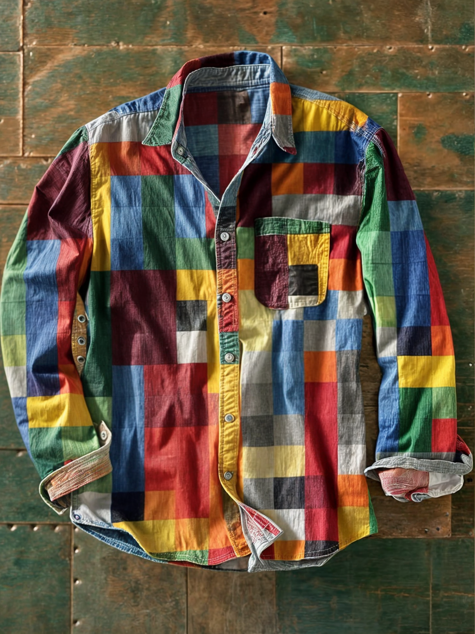 Jorvik Patchwork Print Blouse