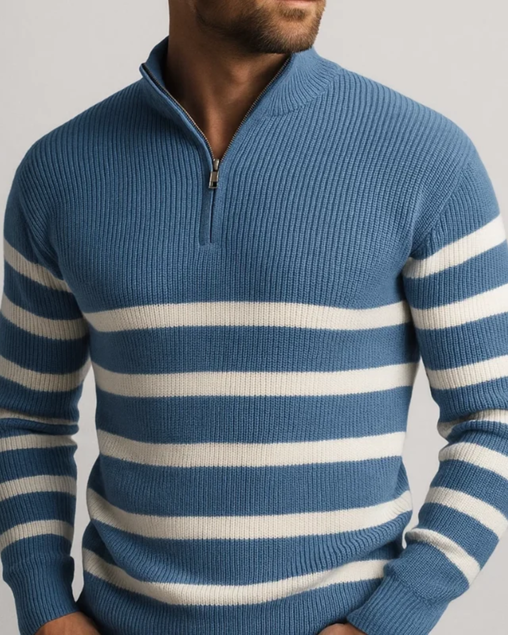 Blackwell Stripe Zip Sweater