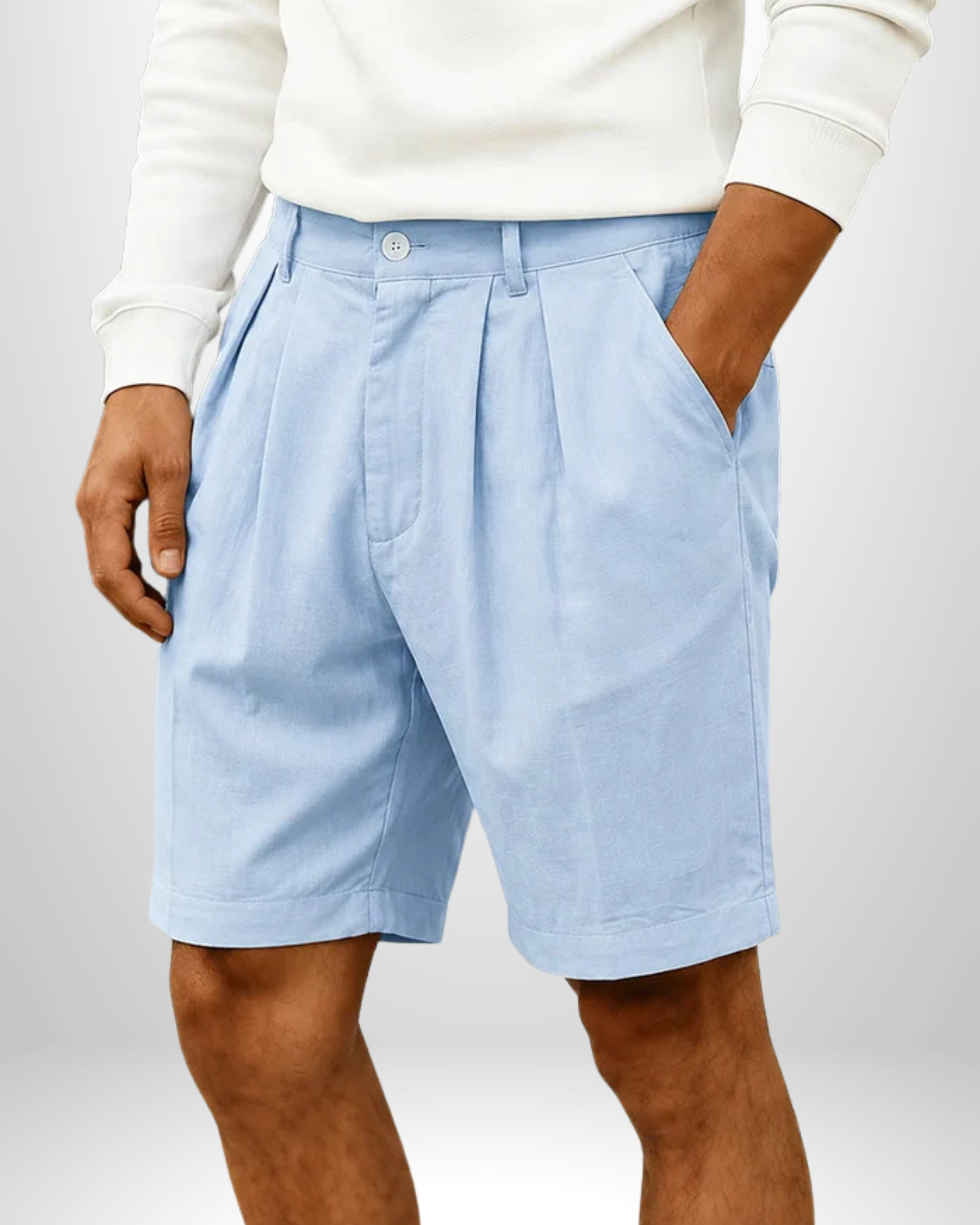 Men’s Tailored Pleated Chino Shorts