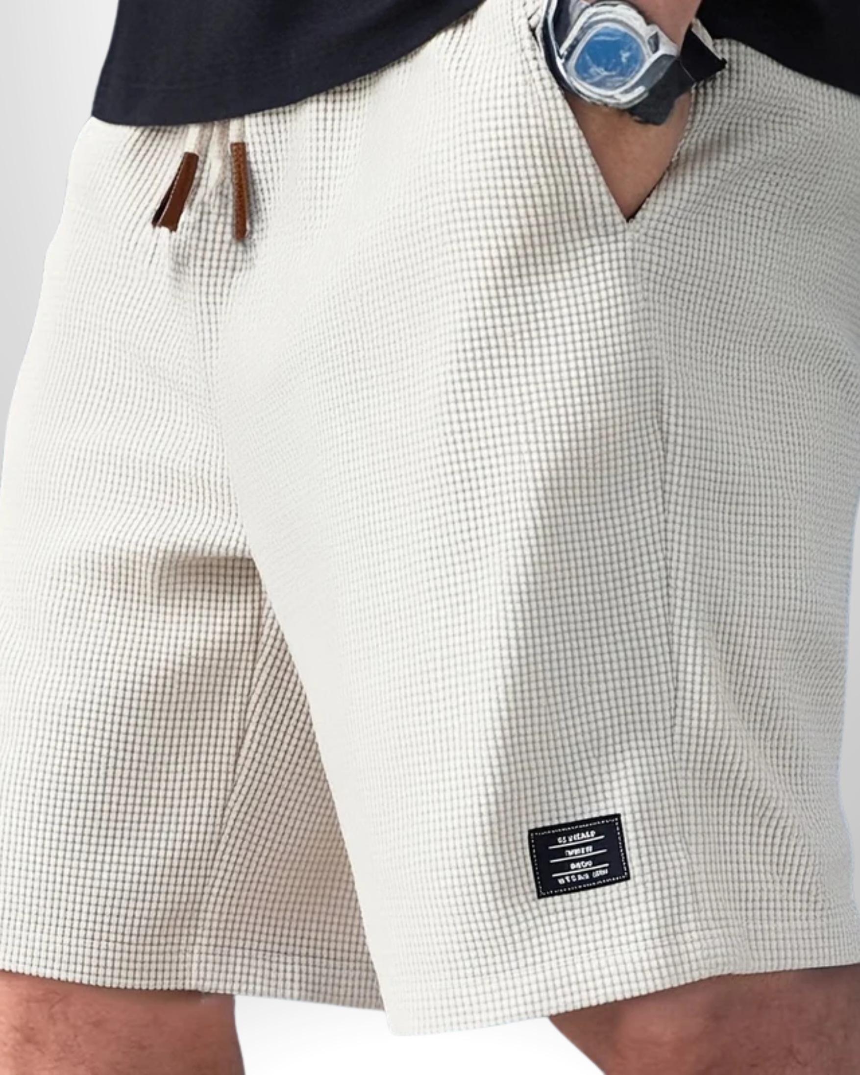 Nathan | Men's Drawstring Elastic Waist Shorts
