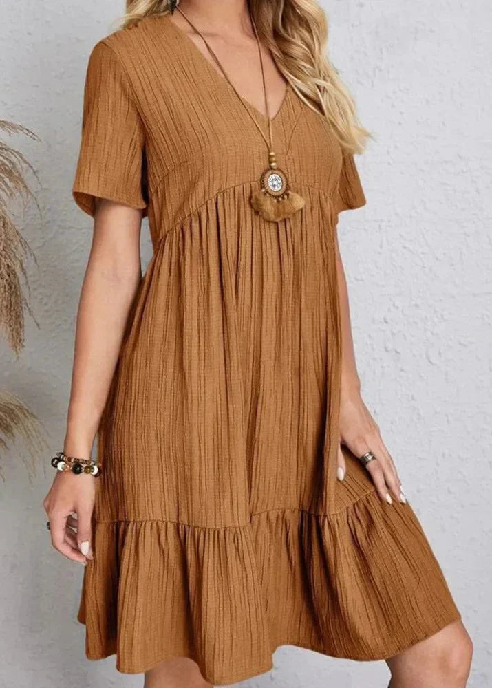Enora - Elegant dress flattering for the belly