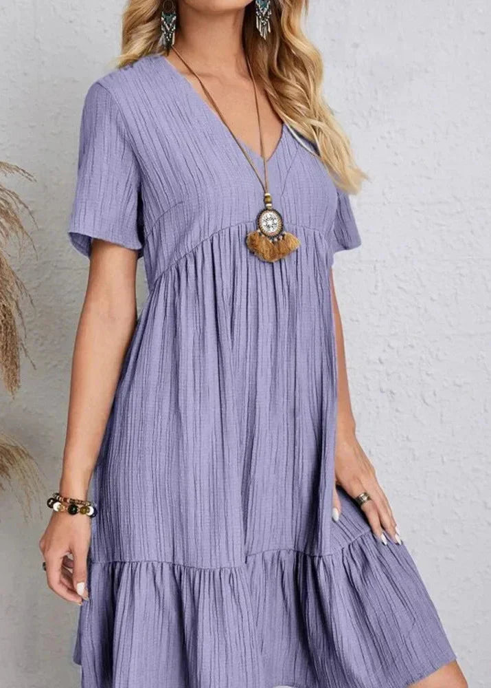Enora - Elegant dress flattering for the belly