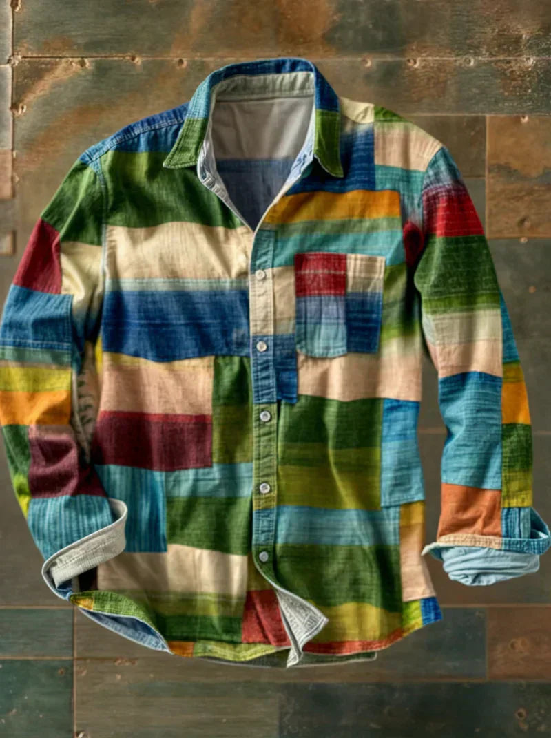 Jorvik Patchwork Print Blouse