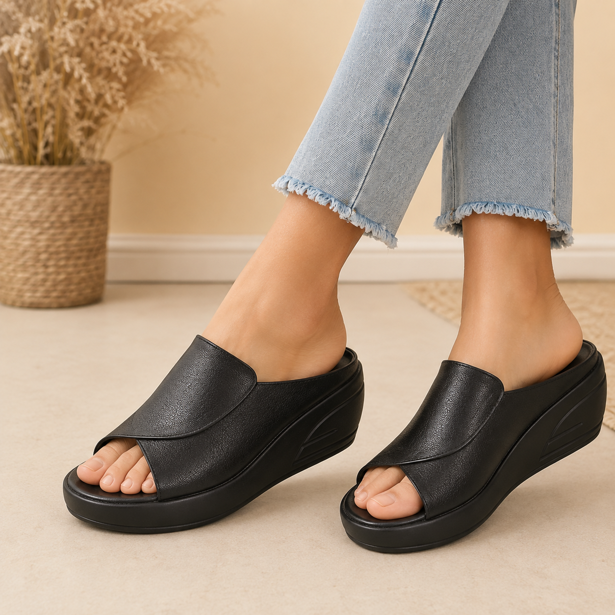Eliza | Orthopaedic Slip-on Wedge Sandals